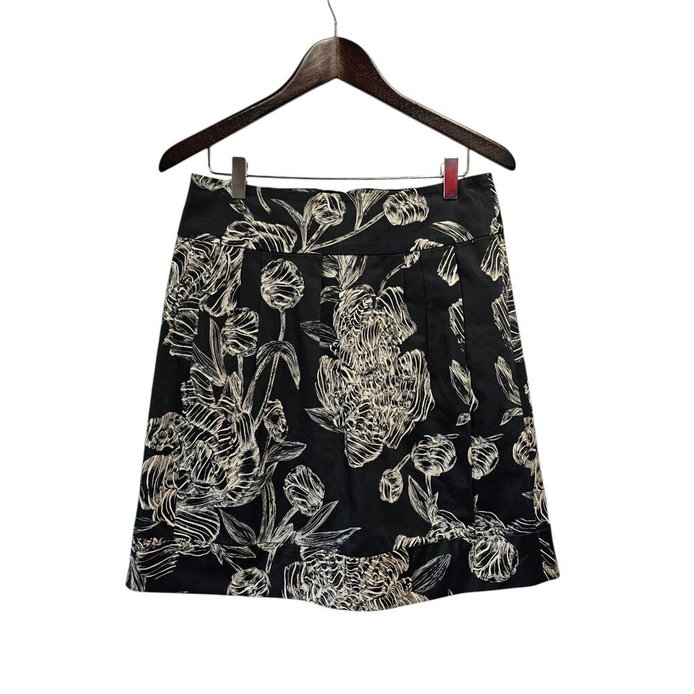 Anthropologie LEIFSDOTTIR Floral POPPY BLOSSOM Lace-Hem Skirt 4